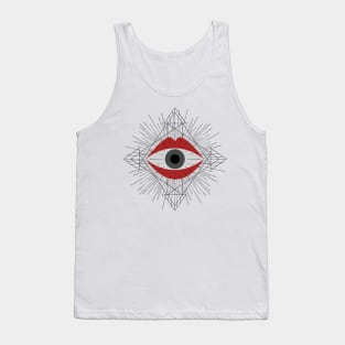 Surreal eye in the mouth Tank Top